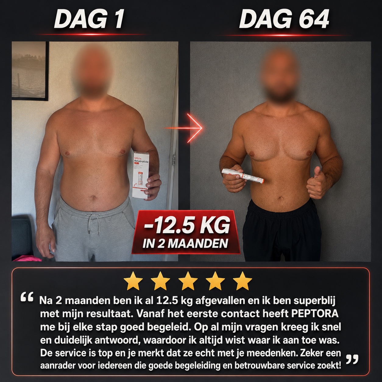 Premium verpakking met beschermende insert en oranje detail